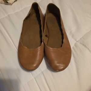 Classic Tan Leather Ballet Flats